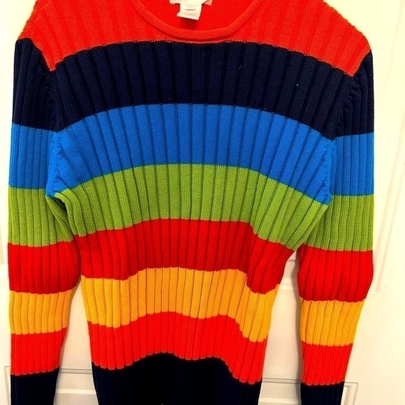 Jones New York Sweaters - JONES New York Sport 100 Percent Cotten Large Stripped Sweater